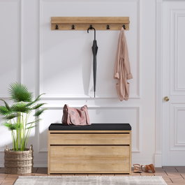 Hanah Home Boby Soporte de Pasillo Roble y Negro